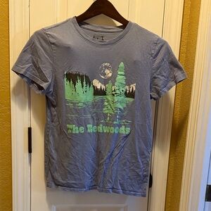 Blue Graphic T-Shirt with Green Print